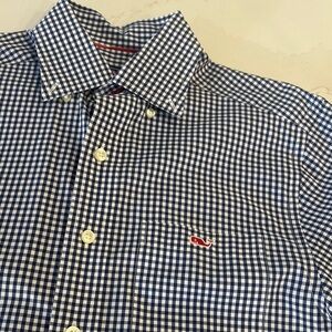 Vineyard Vines Blue Gingham Casual Shirt
